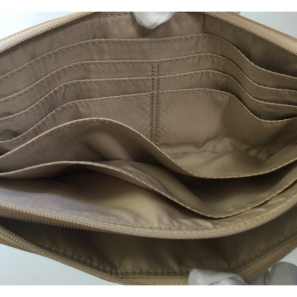 NWT Coach Signature Stripe Khaki Emerald Hobo Crossbody and Wristlet Bundle - Picture 7 of 8